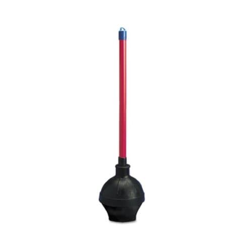 Boardwalk Toilet Plunger, 18'' Plastic Handle, 5-5/8'' Dia Bowl, Red/Black 6-Count