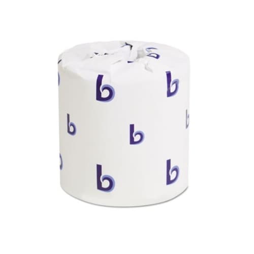 Boardwalk Individually Wrapped Toilet Tissue Paper, 4.5X3.75, 1000 Sheets per Roll