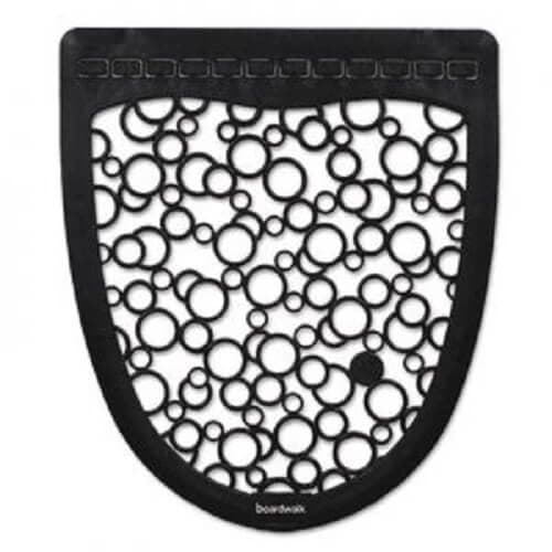 Boardwalk Black/White Non-slip Urinal Mat 6-count