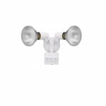 CyberTech Dual Head Screw-In Security Light Fixture w/ Motion Sensor, 180 Degree, E26, White