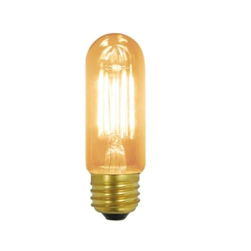 CyberTech 4W LED T10 Filament Bulb, E26, 300 lm, 120V, 2200K