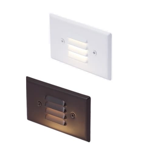 CyberTech 2.5W LED Horizontal Step Light, 40 lm, 120V, 3000K, Bronze & White