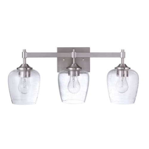 Craftmade Stellen Vanity Light Fixture w/o Bulbs, 3 Lights, E26, Polished Nickel