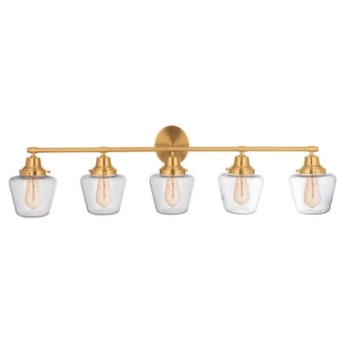 Craftmade Essex Vanity Light Fixture w/o Bulbs, 5 Lights, E26, Satin Brass