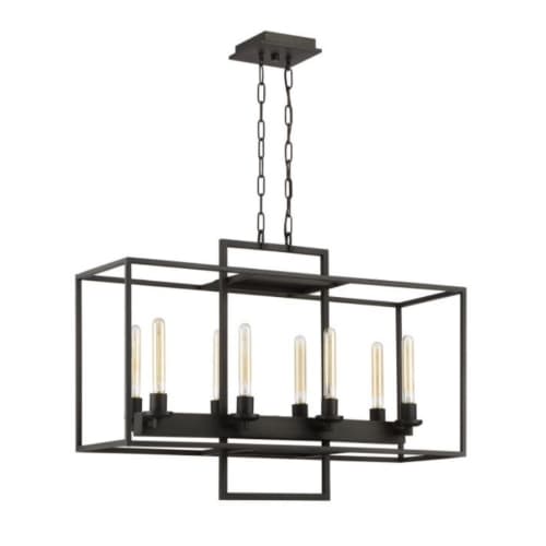 Craftmade Cubic Linear Chandelier w/o Bulbs, 8 Lights, E26, Aged Bronze Brushed