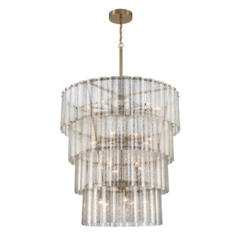 Craftmade Museo Chandelier w/o Bulbs, 28 Lights, E12, Satin Brass