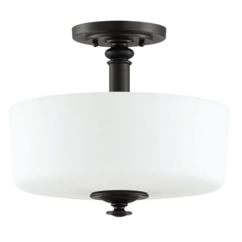 Craftmade Dardyn Semi Flush Fixture w/o Bulbs, 3 Lights, Espresso & Frost White