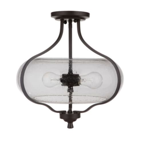 Craftmade Serene Semi Flush Mount Fixture w/o Bulbs, 2 Lights, Espresso