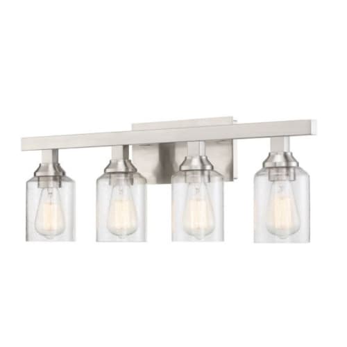 Craftmade Chicago Vanity Light Fixture w/o Bulbs, 4 Lights, E26, Polished Nickel