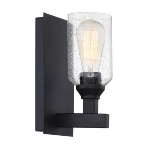 Craftmade Chicago Wall Sconce Fixture w/o Bulb, 1 Light, E26, Flat Black