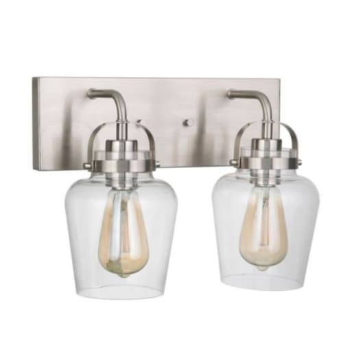 Craftmade Trystan Vanity Light Fixture w/o Bulbs, 2 Lights, E26, Polished Nickel