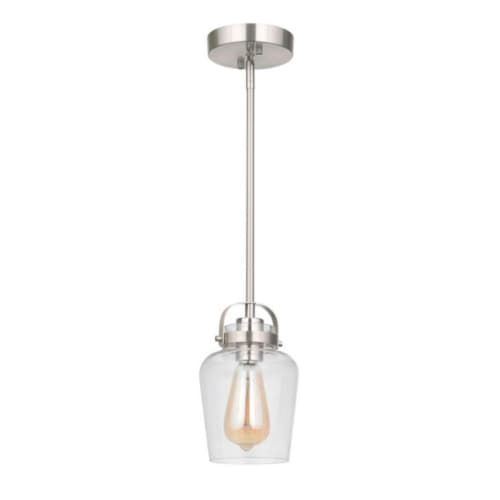 Craftmade Trystan Mini Pendant Fixture w/o Bulb, 1 Light, E26, Polished Nickel