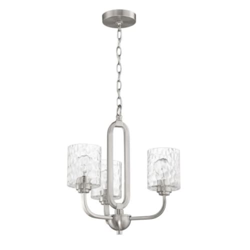 Craftmade Collins Chandelier Fixture w/o Bulbs, 3 Lights, E26, Polished Nickel