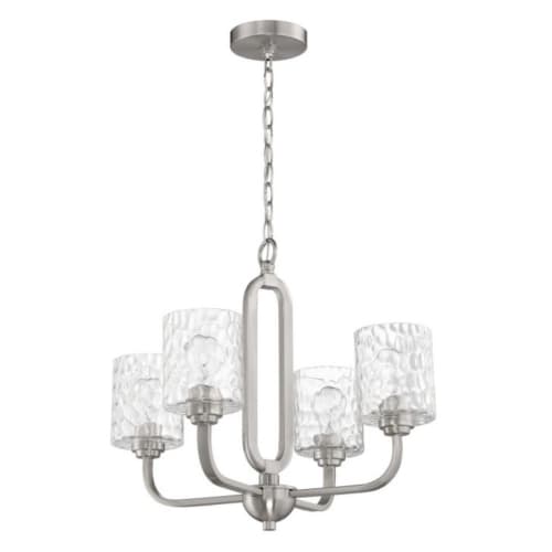 Craftmade Collins Chandelier Fixture w/o Bulbs, 4 Lights, E26, Polished Nickel