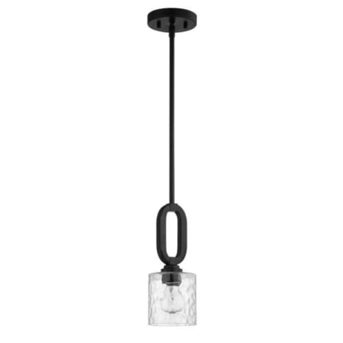 Craftmade Collins Mini Pendant Fixture w/o Bulb, 1 Light, E26, Flat Black