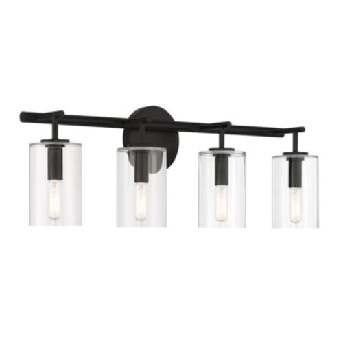 Craftmade Hailie Vanity Light Fixture w/o Bulbs, 4 Lights, E12, Flat Black