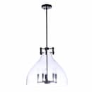 Chardonnay Large Pendant Light Fixture w/o Bulbs, 5 Lights, Flat Black