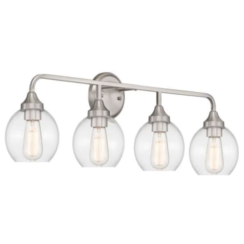 Craftmade Glenda Vanity Light Fixture w/o Bulbs, 4 Lights, E26, Polished Nickel