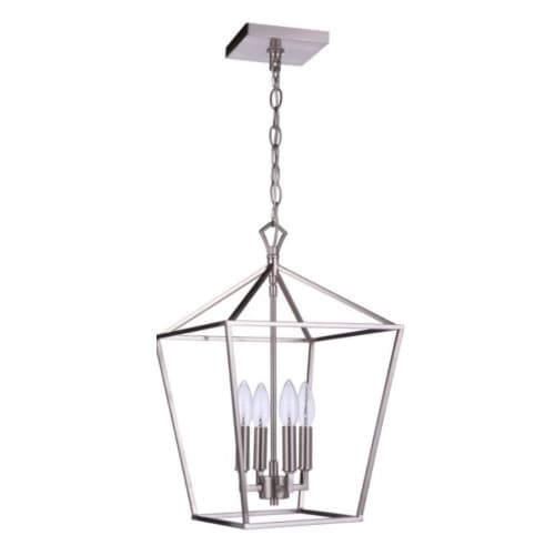 Craftmade Flynt II Small Pendant Fixture w/o Bulbs, 4 Lights, Polished Nickel