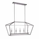 Flynt II Island Light Fixture w/o Bulbs, 4 Lights, Polished Nickel