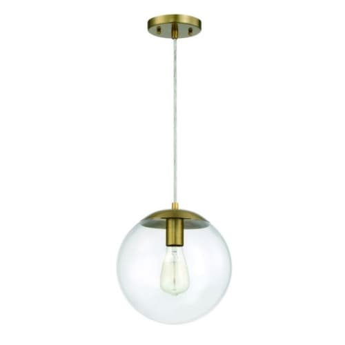 Craftmade Gaze Small Pendant Light Fixture w/o Bulb, 1 Light, E26, Black/Clear