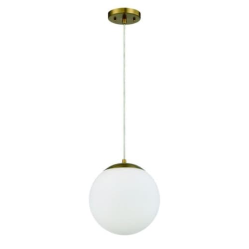 Craftmade Gaze Small Pendant Light Fixture w/o Bulb, E26, Satin Brass/White