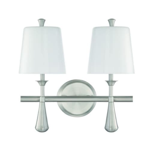 Craftmade Palmer Vanity Light Fixture w/o Bulbs, 2 Lights, E12, Polished Nickel