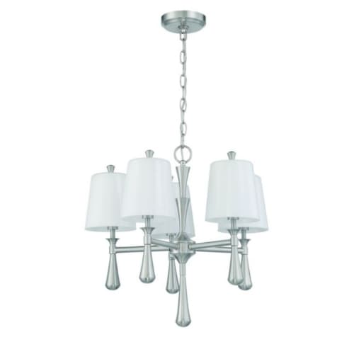 Craftmade Palmer Mini Chandelier Fixture w/o Bulbs, 5 Lights, Polished Nickel