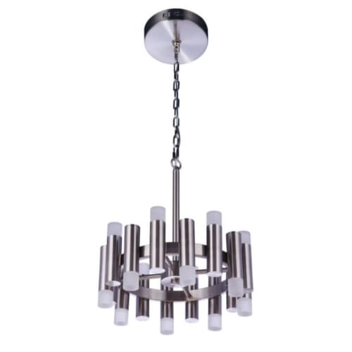 Craftmade 48W LED Simple Lux Chandelier, 16 Lights, Dim, 3000K, Polished Nickel