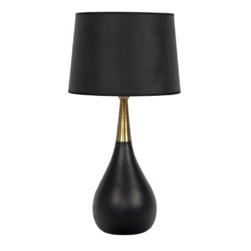Craftmade Poly and Metal Base Table Lamp Fixture w/o Bulb, E26, Black/Brass