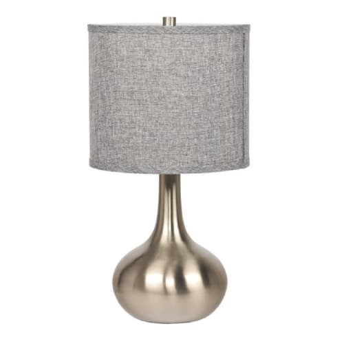 Craftmade Indoor Metal Base Table Lamp Fixture w/o Bulb, E26, Gray/Nickel