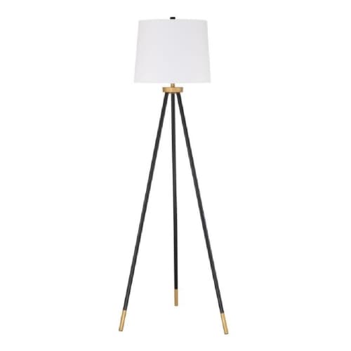 Craftmade Metal Tri-Pod Base Floor Lamp Fixture w/o Bulb, Painted Black/Gold