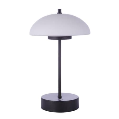 Craftmade 5W LED Indoor Rechargeable Portable Table Lamp, 3000K, Flat Black