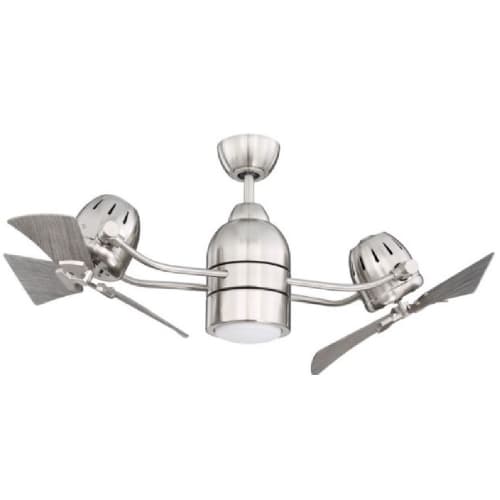 Craftmade 50-in 78W Bellows Duo Indoor Ceiling Fan, 3-Speed, 6-Blade, Nickel
