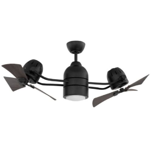 Craftmade 50-in 78W Bellows Duo Indoor Ceiling Fan, 3-Speed, 6-Blade, Black