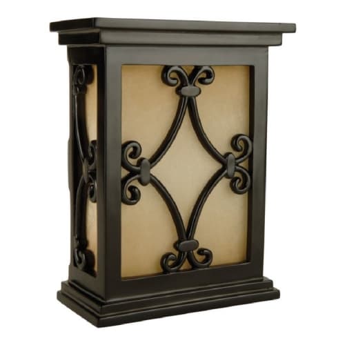 Craftmade Vertical Traditional Hand-Carved Scroll Design Chime, Black