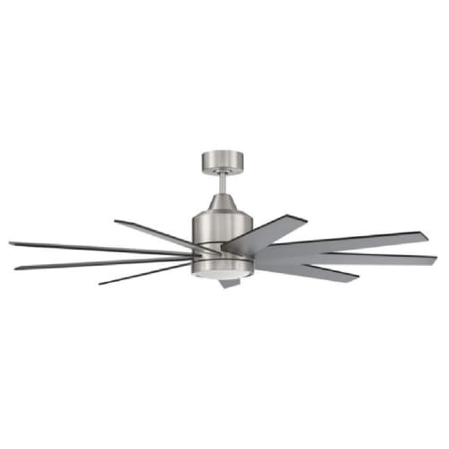 Craftmade 60-in 32W Champion Ceiling Fan w/ Bulb, 6-Speed, 9-Blade, Nickel