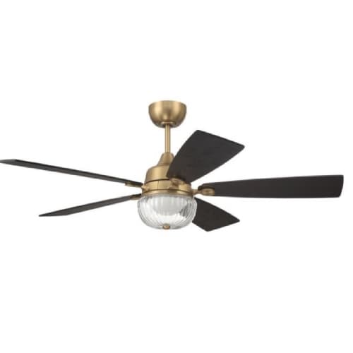 Craftmade 52-in 32W Chandler Ceiling Fan w/ Bulb, 6-Speed, 5-Blade, Satin Brass