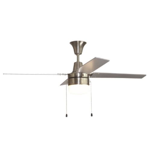 Craftmade 48-in 55W Connery Ceiling Fan w/ Bulb, 3-Speed, 4-Blade, Nickel