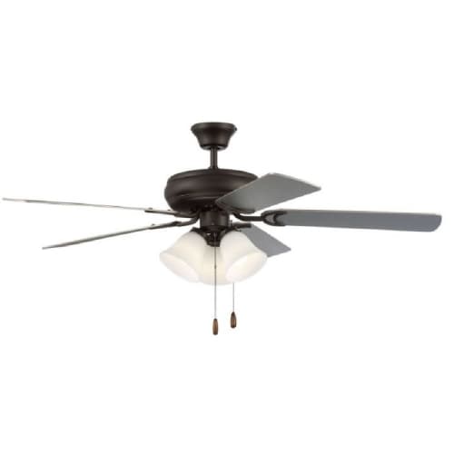 Craftmade 52-in 62W Decorator's Choice 3 Light Ceiling Fan, 5-Blade, Espresso