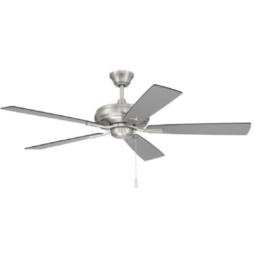 Craftmade 52-in 58W Eos Ceiling Fan w/o Bulb, 3-Speed, 5-Blade, Nickel/Greywood