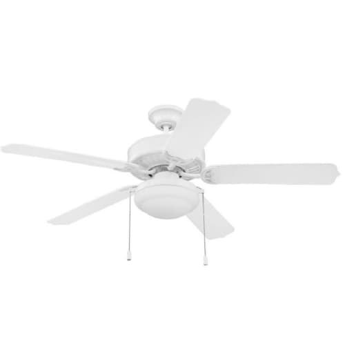 Craftmade 52-in 59W Enduro Ceiling Fan w/ Bulb, 3-Speed, 5-Blade, White