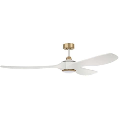 Craftmade 72-in 32W Envy Ceiling Fan w/ Bulb, 6-Speed, 3-Blade, White/Brass