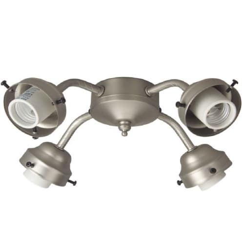 Craftmade 36W LED Universal Fan Light Fitter, 4 Light, E26, Brushed Satin Nickel