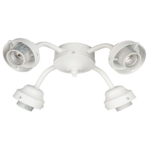 Craftmade 36W LED Universal Fan Light Fitter, 4 Lights, E26, 80 CRI, White