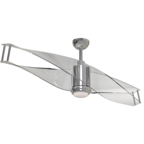 Craftmade 56-in 14W Illusion Ceiling Fan w/ Bulb, 6-Speed, 2-Blade, Nickel