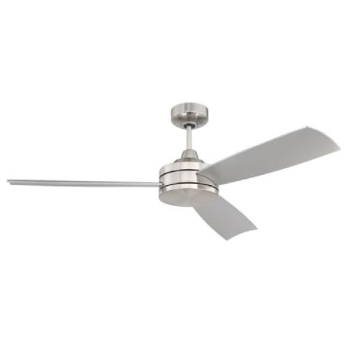 Craftmade 54-in 70W Inspo Ceiling Fan w/o Bulb, 4-Speed, 3-Blade, Brushed Nickel