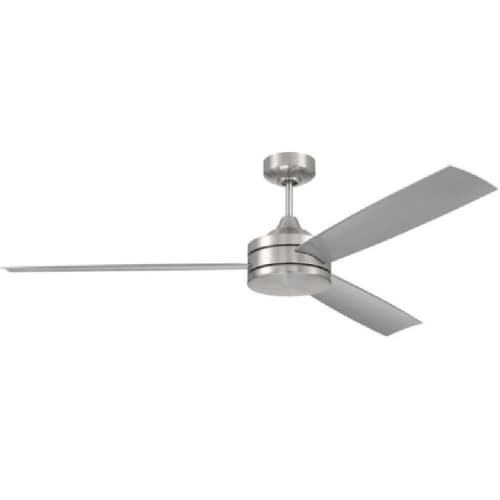 Craftmade 62-in 59W Inspo Ceiling Fan w/o Bulb, 4-Speed, 3-Blade, Brushed Nickel