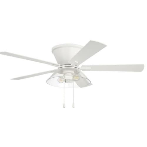 Craftmade 52-in 55W Insight Ceiling Fan w/ Bulb, 3-Speed, 5-Blade, White