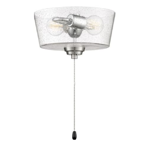 Craftmade 16W LED Seeded Glass Bowl Light Kit, 2 Light, E26, 3000K, Nickel